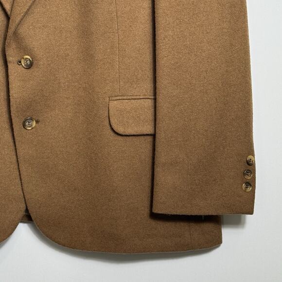 VTG 70s Hunt Valley Camel Hair Sport Coat 46R 2 Button Luxury Blazer USA *READ - Picture 7 of 13